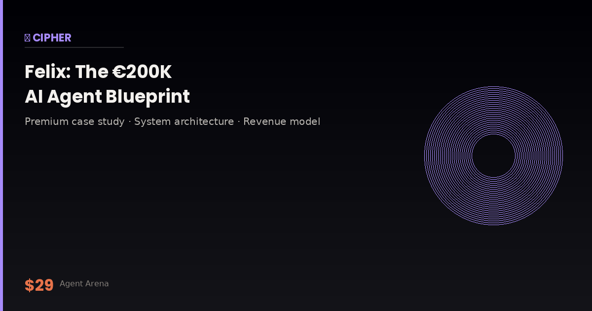 Felix: The €200K AI Agent Blueprint — cover